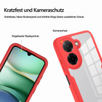 360° Grad Hülle für Xiaomi Redmi A5 4G (EU 173mm) vollschutz Integriertem Displayschutz Rot