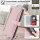 Handykette Hülle für Motorola Moto G15 / Moto G15 Power mit Band Handyhülle Kartenfächer PU Leder Umhängetasche in Rosa