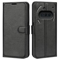 Handy Tasche für Nothing Phone 3A Handyhülle Flip Cover Wallet Case Hülle Etui Schwarz