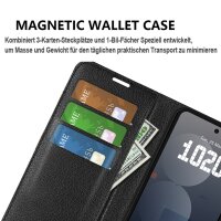 Handy Tasche für Nothing Phone 3A Pro Handyhülle Flip Cover Wallet Case Hülle Etui Schwarz