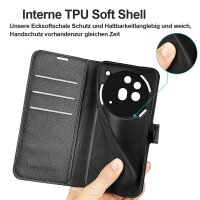 Handy Tasche für Nothing Phone 3A Pro Handyhülle Flip Cover Wallet Case Hülle Etui Schwarz