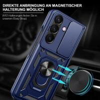 Outdoor Panzer Hülle für Samsung Galaxy Z Fold 7 mit Kameraschutz Ringhalter in Blau