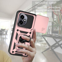 Outdoor Panzer Hülle für Samsung Galaxy Z Fold 7 mit Kameraschutz Ringhalter in Rosegold