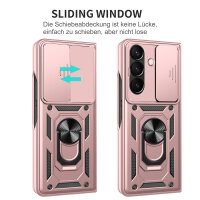 Outdoor Panzer Hülle für Samsung Galaxy Z Fold 7 mit Kameraschutz Ringhalter in Rosegold