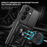 Outdoor Panzer Hülle für Samsung Galaxy Z Fold 7 mit Kameraschutz Ringhalter in Schwarz