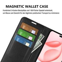 Handy Tasche für Honor 400 Pro Handyhülle Flip Cover Wallet Case Hülle Etui Schwarz