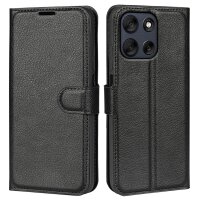 Handy Tasche für Motorola Moto G56 5G Handyhülle Flip Cover Wallet Case Hülle Etui Schwarz