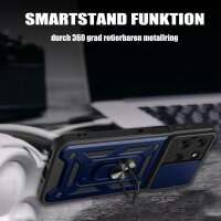 Outdoor Panzer Hülle für Motorola Moto G86 Handyhülle mit Kameraschutz Ringhalter in Blau