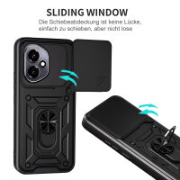 Outdoor Panzer Hülle für Honor 400 Handyhülle mit Slide Kameraschutz Ringhalter in Schwarz