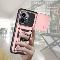 Outdoor Panzer Hülle für Honor 400 Handyhülle mit Slide Kameraschutz Ringhalter in Rosegold