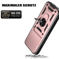 Outdoor Panzer Hülle für Honor 400 Handyhülle mit Slide Kameraschutz Ringhalter in Rosegold