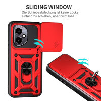 Outdoor Panzer Hülle für Honor 400 Handyhülle mit Slide Kameraschutz Ringhalter in Rot