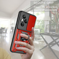 Outdoor Panzer Hülle für Honor 400 Pro Handyhülle mit Slide Kameraschutz Ringhalter in Rot