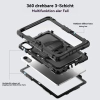 betterfon Hülle für Xiaomi Redmi Pad 2 11 Zoll Stoßfeste Robust Schutzhülle mit Stifthalter in Schwarz