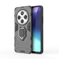 Hülle für Xiaomi Redmi 14C / Poco C75 Hülle Handyhülle Stoßfest 360° Drehbarer Ring Schwarz