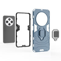 Hülle für Xiaomi Redmi 14C / Poco C75 Hülle Handyhülle Stoßfest 360° Drehbarer Ring Türkis