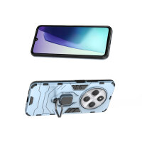 Hülle für Xiaomi Redmi 14C / Poco C75 Hülle Handyhülle Stoßfest 360° Drehbarer Ring Türkis