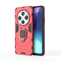 Hülle für Xiaomi Redmi 14C / Poco C75 Hülle Handyhülle Stoßfest 360° Drehbarer Ring Rot