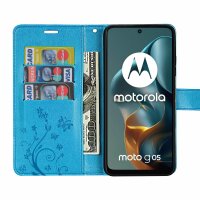 Hülle für Motorola Moto G05 / Moto E15 Handyhülle mit [Standfunktion][Kartenfächern] in Blau
