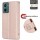 Hülle für Motorola Moto G05 / Moto E15 Handyhülle mit [Standfunktion][Kartenfächern] in Rosegold