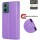 Hülle für Motorola Moto G05 / Moto E15 Handyhülle mit [Standfunktion][Kartenfächern] in Lila