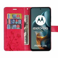 Hülle für Motorola Moto G05 / Moto E15 Handyhülle mit [Standfunktion][Kartenfächern] in Rot