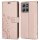 Hülle für Motorola Moto G15 / G15 Power Handyhülle mit [Standfunktion][Kartenfächern] in Rosegold