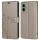 Hülle für Motorola Moto G55 Handyhülle mit [Standfunktion][Kartenfächern] in Grau