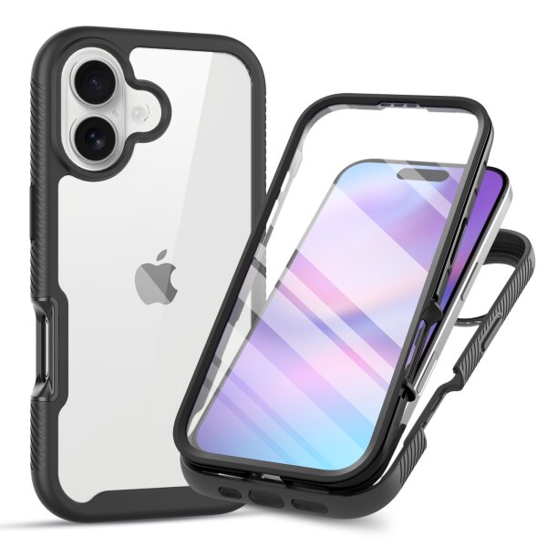 Schutz Hülle Handy Tasche 360 Grad TPU vollschutz mit Integriertem Displayschutz für iPhone 17