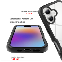 Schutz Hülle Handy Tasche 360 Grad TPU vollschutz mit Integriertem Displayschutz für iPhone 17