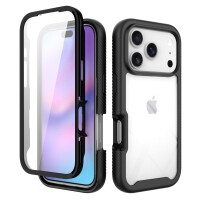 Schutz Hülle Handy Tasche 360 Grad TPU vollschutz mit Integriertem Displayschutz für iPhone 17 Pro