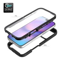 Schutz Hülle Handy Tasche 360 Grad TPU vollschutz mit Integriertem Displayschutz für iPhone 17 Pro