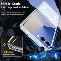 Handyhülle mit integrierter Magnet für Samsung Galaxy Z Flip 5 Handyhülle Bumper Transparent