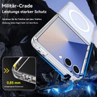 Handyhülle mit integrierter Magnet für Samsung Galaxy Z Flip 7 Handyhülle Bumper Transparent