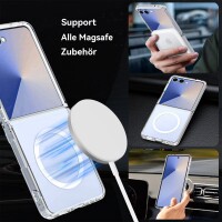 Handyhülle mit integrierter Magnet für Samsung Galaxy Z Flip 7 Handyhülle Bumper Transparent