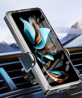 Handyhülle mit integrierter Magnet für Samsung Galaxy Z Fold 5 Handyhülle Bumper Transparent