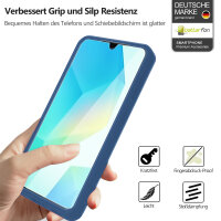 360° Hülle für Samsung Galaxy A16 / A17, 360 Grad Handyhülle mit Integriertem Displayschutz in Blau