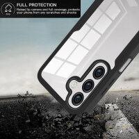 360° Hülle für Samsung Galaxy A16 / A17, 360 Grad Handyhülle mit Integriertem Displayschutz in Schwarz