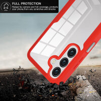 360° Hülle für Samsung Galaxy A16 / A17, 360 Grad Handyhülle mit Integriertem Displayschutz in Rot