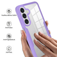 360° Hülle für Samsung Galaxy A16 / A17, 360 Grad Handyhülle mit Integriertem Displayschutz in Lila