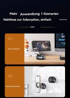 Handyhalterung Auto Magnet für Magnetische Autohalterung, Vakuum Saugnapf Handy Halterung Auto in Weiss