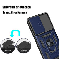 Outdoor Panzer Hülle für Samsung Galaxy A17 mit Kameraschutz Ringhalter Bumper in Blau
