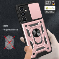 Outdoor Panzer Hülle für Samsung Galaxy A17 mit Kameraschutz Ringhalter Bumper in Rosegold