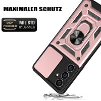 Outdoor Panzer Hülle für Samsung Galaxy A17 mit Kameraschutz Ringhalter Bumper in Rosegold