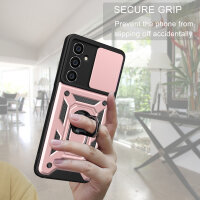 Outdoor Panzer Hülle für Samsung Galaxy A17 mit Kameraschutz Ringhalter Bumper in Rosegold