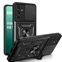 Outdoor Panzer Hülle für Samsung Galaxy A17 mit Kameraschutz Ringhalter Bumper in Schwarz