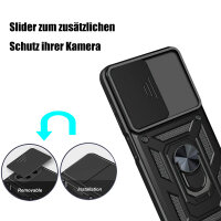 Outdoor Panzer Hülle für Samsung Galaxy A17 mit Kameraschutz Ringhalter Bumper in Schwarz