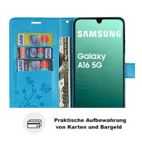Handy Tasche für Samsung Galaxy A17 5G Hülle Handyhülle Klapphülle Wallet Case in Blau