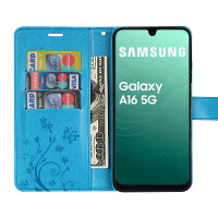 Handy Tasche für Samsung Galaxy A17 5G Hülle Handyhülle Klapphülle Wallet Case in Blau