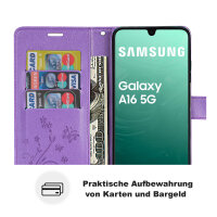Handy Tasche für Samsung Galaxy A17 5G Hülle Handyhülle Klapphülle Wallet Case in Lila